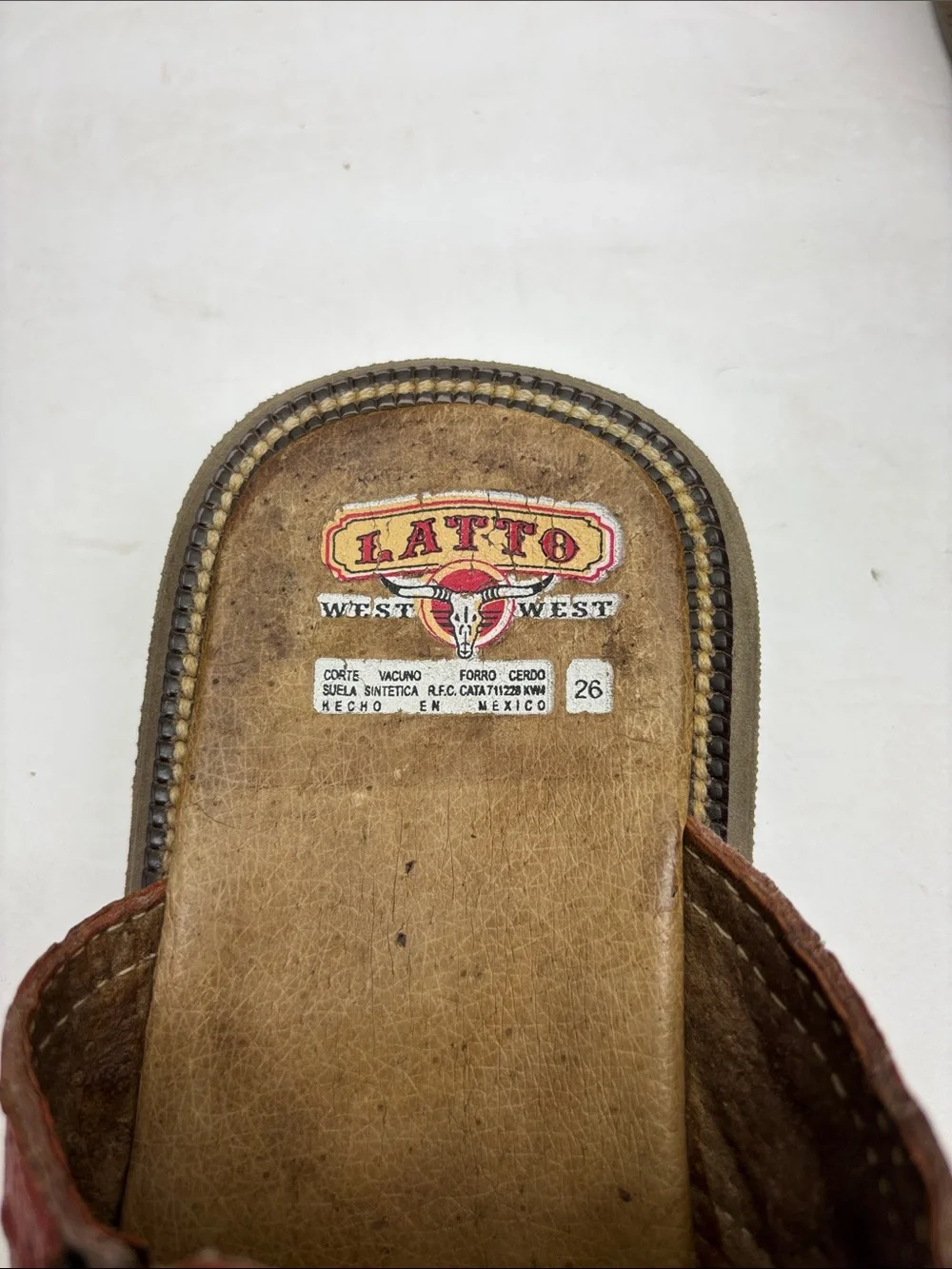 Latto Men's Leather Slide Sandals, SZ 8, box 23